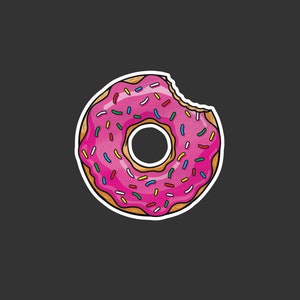Unofficial Simpsons Sprinkle Donut Colored Vinyl Vehicle/Laptop Sticker! Multiple Size Options!