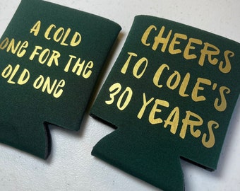 Personalized Birthday Party Can Coolers: Bachelorette & Wedding Favors