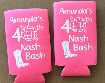 Personalized Slim Can Coolers: Bachelorette, Bridal Party, Wedding Favors