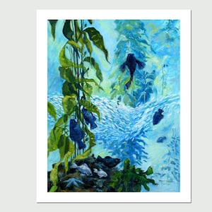 8x10 PRINT &quot;Kelp Tank&quot; by Rhett Regina Owings, from an original oil painting, Monterey Bay Aquarium, signed