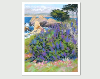 8x10 PRINT "Spring Color in Pacific Grove", by Rhett Regina Owings, from an original pastel painting, Pacific Grove, California, signed