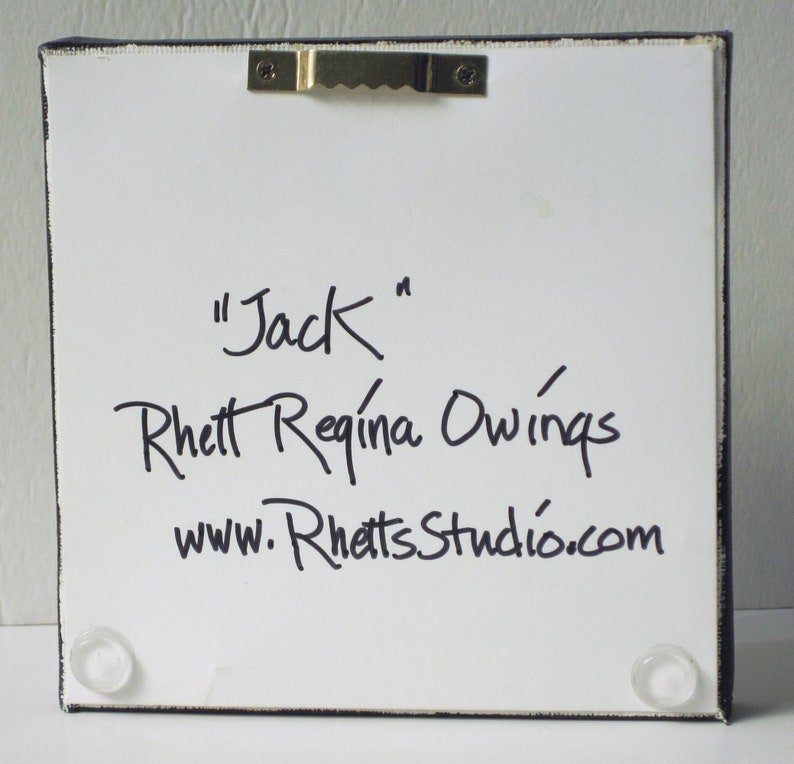 rabbit Original acrylic painting \u201cJack\u201d by Rhett R Owings a mini painting