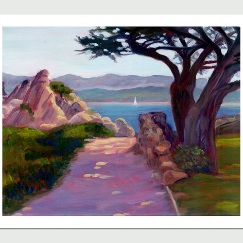Lovers Point Pacific Grove California Sunset Ocean Beach Monterey Art Print 305 
