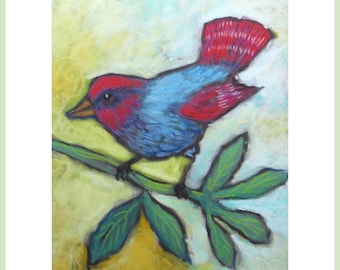 Original Soft PASTEL PAINTING, Bird #2