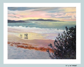 11X14 PRINT "Close of the Day", from an original oil painting by Rhett Regina Owings, Carmel, California, signed