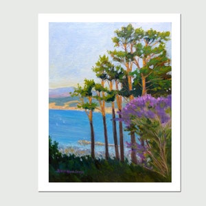 8x10 PRINT "Monterey Bay Sunset", by Rhett Regina Owings, from an original oil painting, Monterey, California, signed