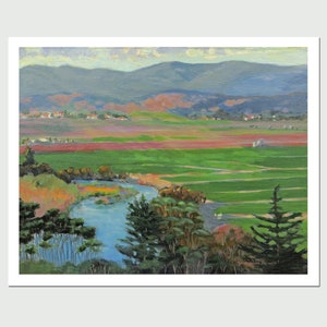 8x10 PRINT "Above the Salinas River", by Rhett Regina Owings, from an original oil painting, Salinas Valley, California, signed