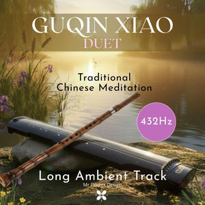 Dúo de Guqin y Xiao 432 Hz | Meditación tradicional china | Pista ambiental larga – Kit de relajación profunda