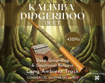 Commercial License Kalimba & Didgeridoo Duet 432 Hz | Royalty-Free Sound Bath |  Deep Grounding Healing Sound Bath