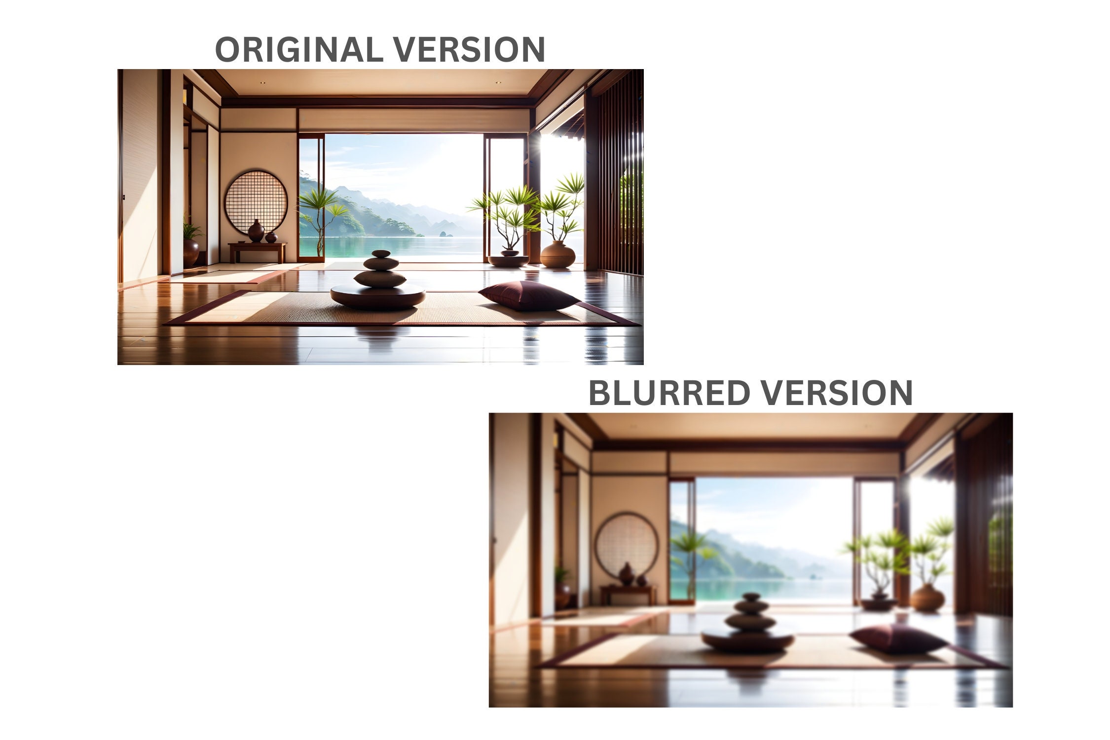 Luxury Zen Virtual Zoom Background 7 - Etsy