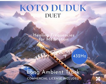 Commercial License Koto Duduk Duet 432 Hz | Royalty-Free Ambient Sound Bath Music for Videos, Yoga, Spa & Healing Projects