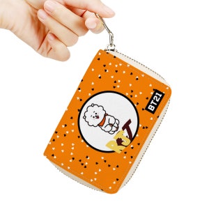 BT21 RJ - Tarjetero con cremallera y billetera Jin