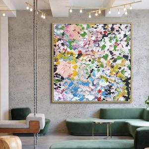 Großes abstraktes Gemälde, moderne abstrakte Kunst, Originalgemälde, handgemalte Leinwandgemälde, strukturiertes Bild, extragroßes Gemälde