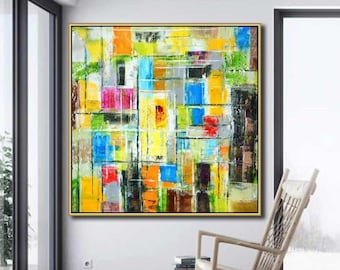 Abstract schilderij, moderne abstracte kunst, extra groot schilderij, getextureerd schilderij, origineel schilderij, handgeschilderde canvasschilderijen