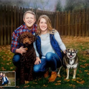 Custom Oil Portrait, Hand Painted Oil Painting on Canvas, Personalized Portrait from Your Favorite Photos, Family Portrait Painting