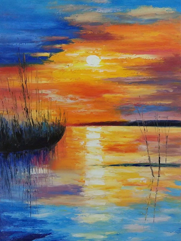 Hand Painted Canvas Paintings Extra Large Painting Textured Etsy