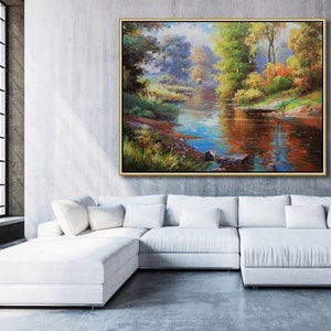 Grande pittura astratta originale, arte murale moderna astratta su tela, opera d&#39;arte astratta dipinta a mano, pittura astratta strutturata extra large