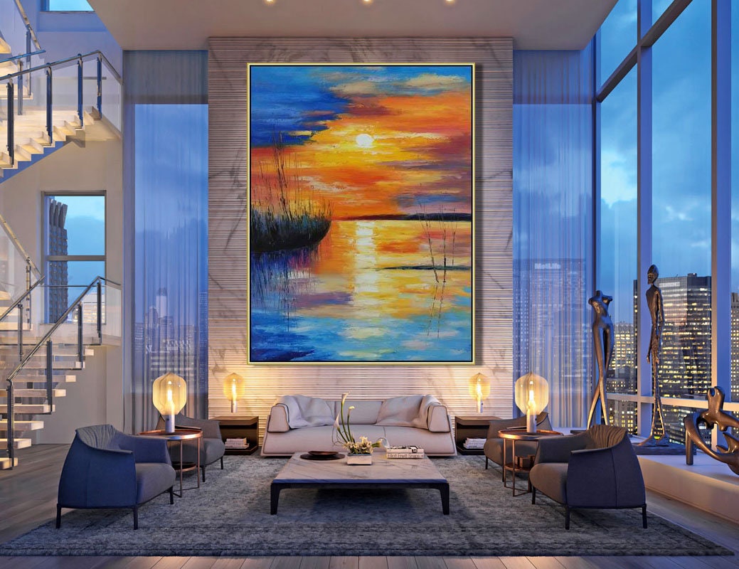 Hand Painted Canvas Paintings Extra Large Painting Textured Etsy