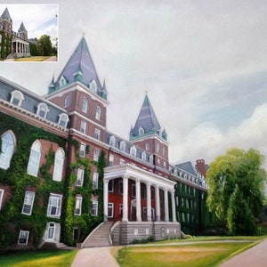 Custom House Painting, Hand Painted House Oil Painting, Personalized Hose Portrait from Photos, Landscape painting, Landscape Portrait