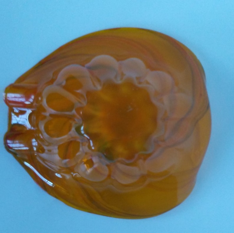 AMAZING Vintage Murano Italy Hand-Blown Glass Ashtray Collectible Art Glass Display Piece Work of Art Swirls of Glass Colors Unique Gorgeous