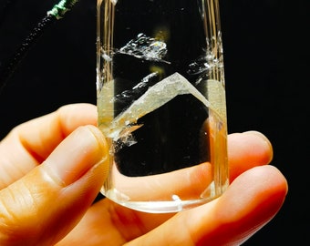 Rare Natural Clear Blue Rutile Manifestor Phantom Crystal Quartz Pendannt 2.04 inch Healing Reiki Energy Spiritual #20210725