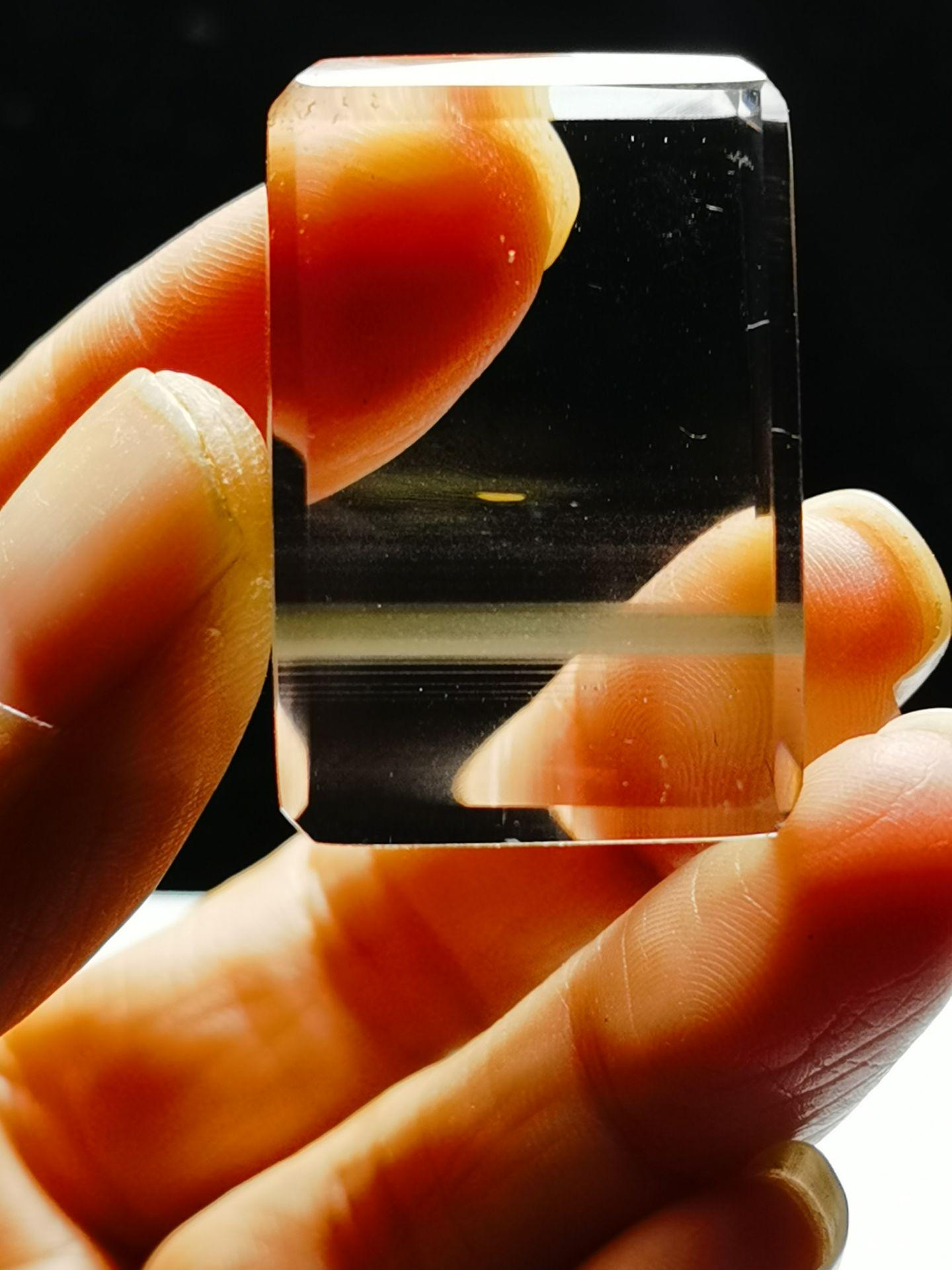 Natürlicher Phantomkristall Quarz Hexahedron Schnitzkunst 3,26 Zoll Healing Reiki Energie spirituelle #20241101