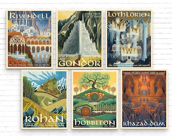 Travel Middle Earth - Print set