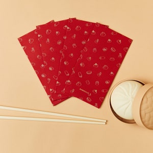 Año Nuevo Lunar / Sobres rojos de lujo (juego de 4) / Año Nuevo chino Hong Bao, Lai See, Ang Pow, Li Xi, Año del Tigre