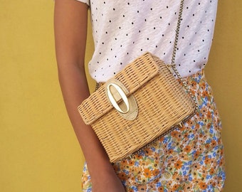 The Poppy Basket Bag | Mini Wicker Basket Bag