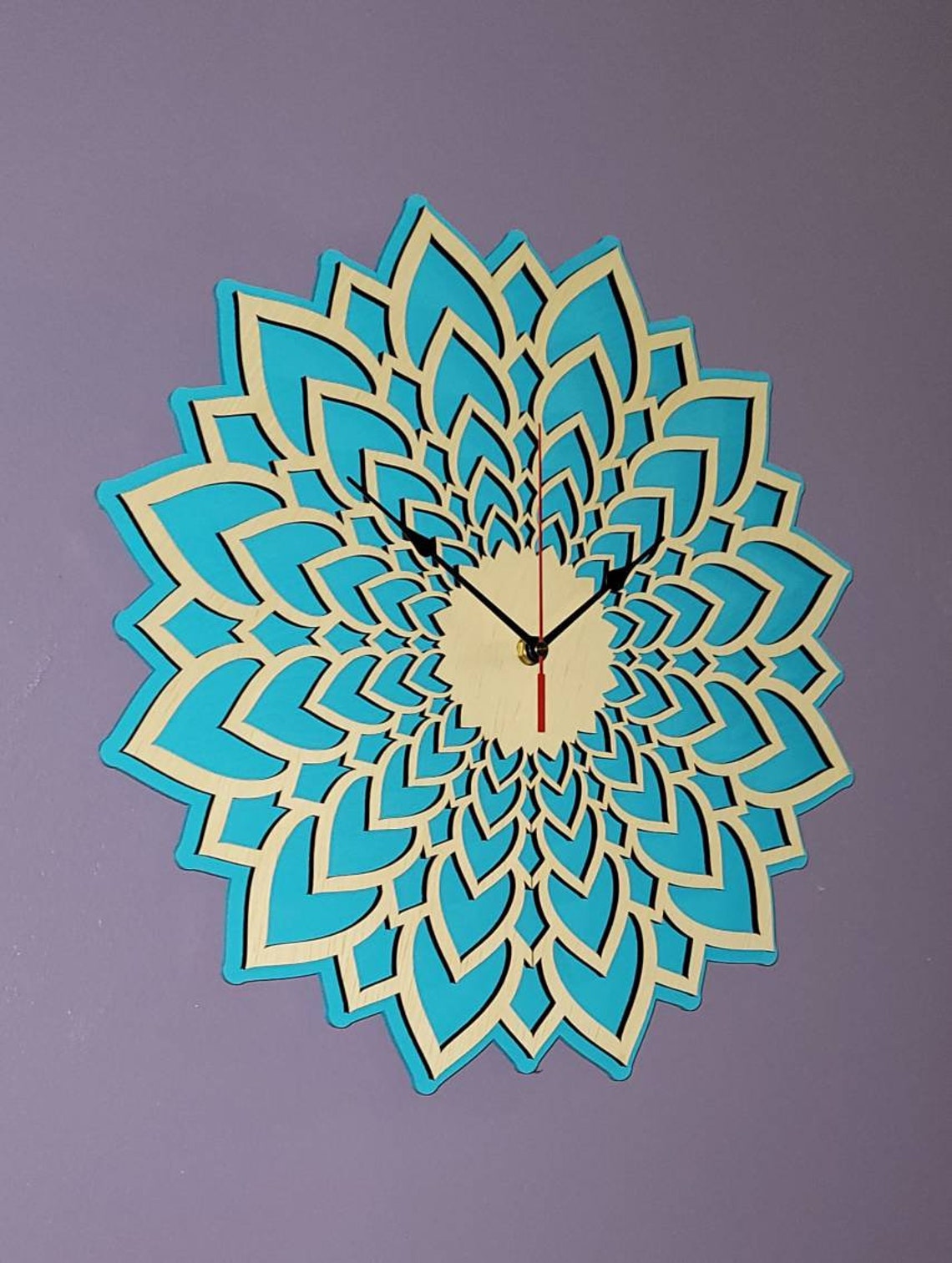 Mandala Wall Clock Wall Hanging Unique Farmhouse French Etsy