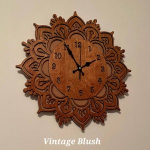 Mandala Wall Clock Wall Hanging Unique Farmhouse French Country, Gift for mom, Mothers day image 6