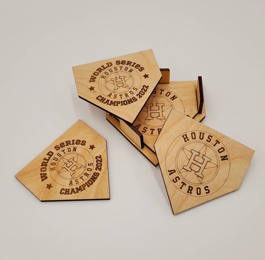 Houston Astros Homeplate Wooden Coasters Man Cave Baseball Etsy