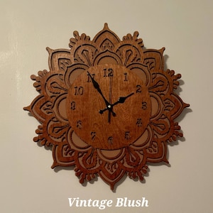 Mandala Wall Clock Wall Hanging Unique Farmhouse French Country, Gift for mom, Mothers day image 5
