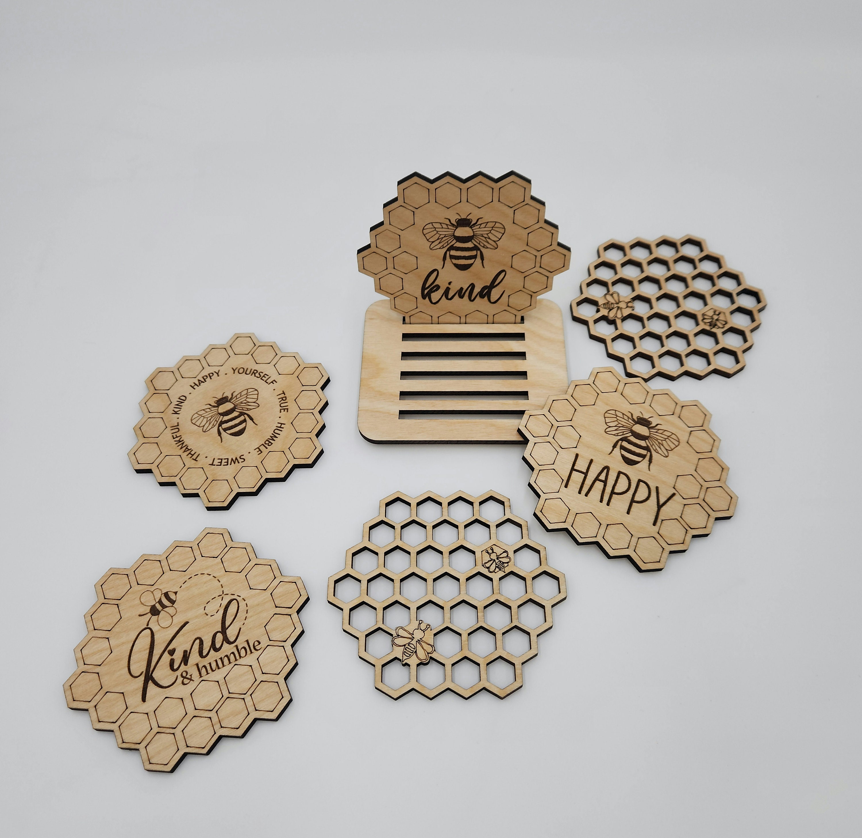 6 Piece Coaster Set Bumble Bee Design, Drink Coaster, French Country ...