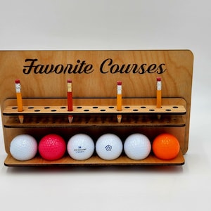 Personalized Golf Ball And Pencil Display, Golf Decorations, Golf Gifts, Golf Collector, Gift for Golfers, Gift for Him, Christmas Gift