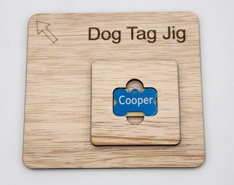 Pet Tags Laser Engraving Jig, Digital Download, Fiber, SVG, CO2 Ready, Laser Ready, Dog ID, Cat tag.