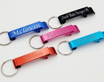 Personalized Laser Engraved Bottle Opener Keychain, Car, Key, Keys, Christmas gift, Unique, Party favor, Business gift, Wedding gifts
