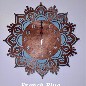 Mandala Wall Clock Wall Hanging Unique Farmhouse French Country, Gift for mom, Mothers day image 9