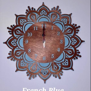 Mandala Wall Clock Wall Hanging Unique Farmhouse French Country, Gift for mom, Mothers day