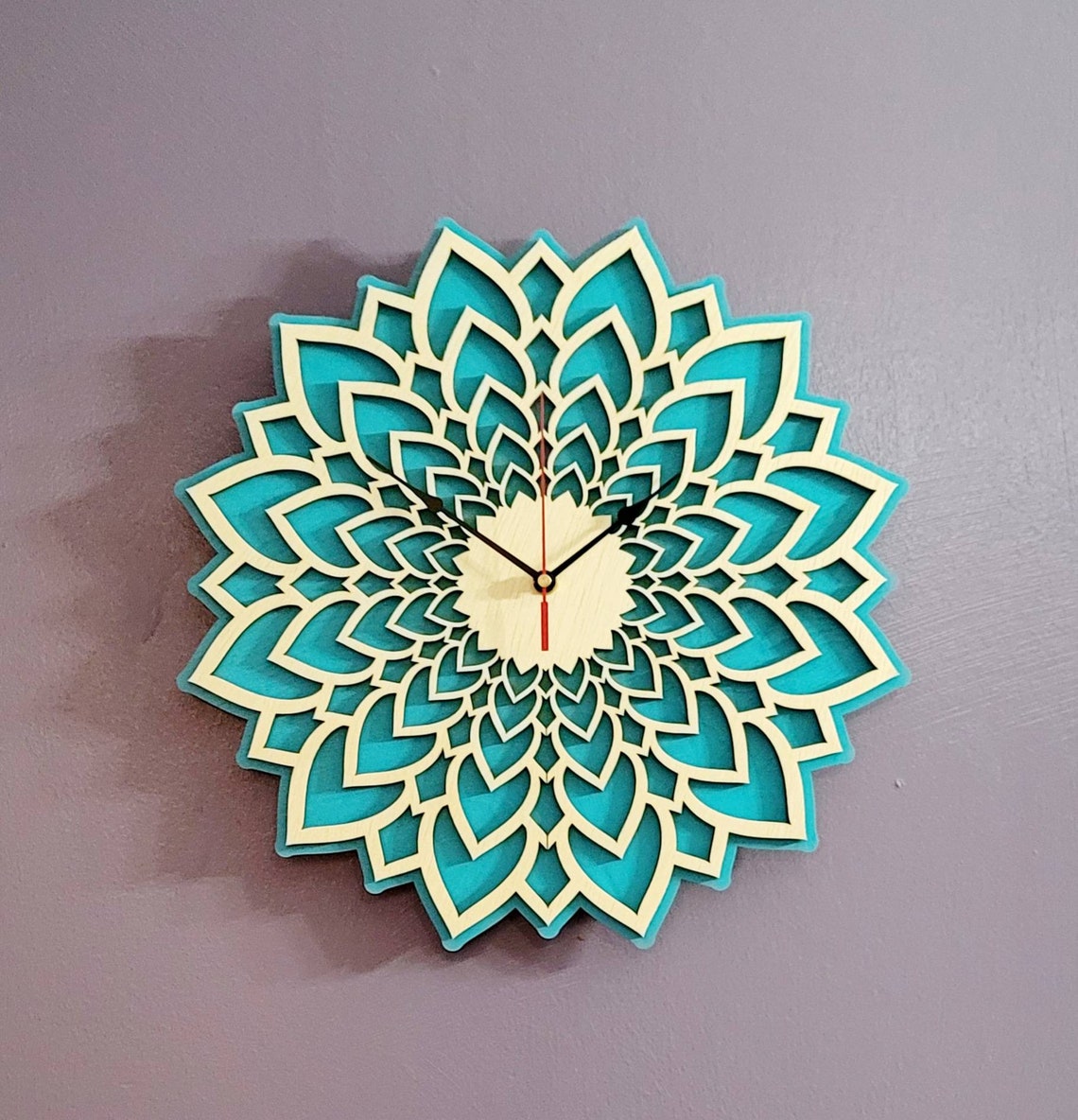 Mandala Wall Clock Wall Hanging Unique Farmhouse French Etsy