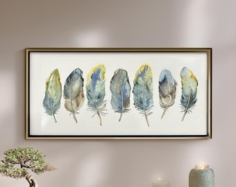 Harmony in Flight - Original Artwork - Hand-Painted Artwork - Not a Print - Ready to Frame - Abstract Art - Alcohol Ink Art - Feather Boho