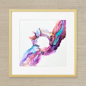 Nebula Gate – 12x12” Original Alcohol Ink Portal Artwork  Framed or Unframed Option Available