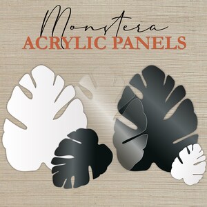 Monstera Blanks for Fluid Art - 1/8" Acrylic in White, Black, or Clear | Paint, Resin & Alcohol Ink Ready | With or Without Hanging Hole