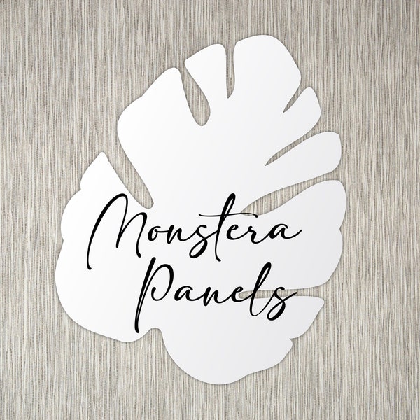Monstera - 1/8” Acrylic Panels - 3mm Acrylic Panel - with or without holes - Acrylic Base - Clear Monstera - White Monstera - Black Monstera