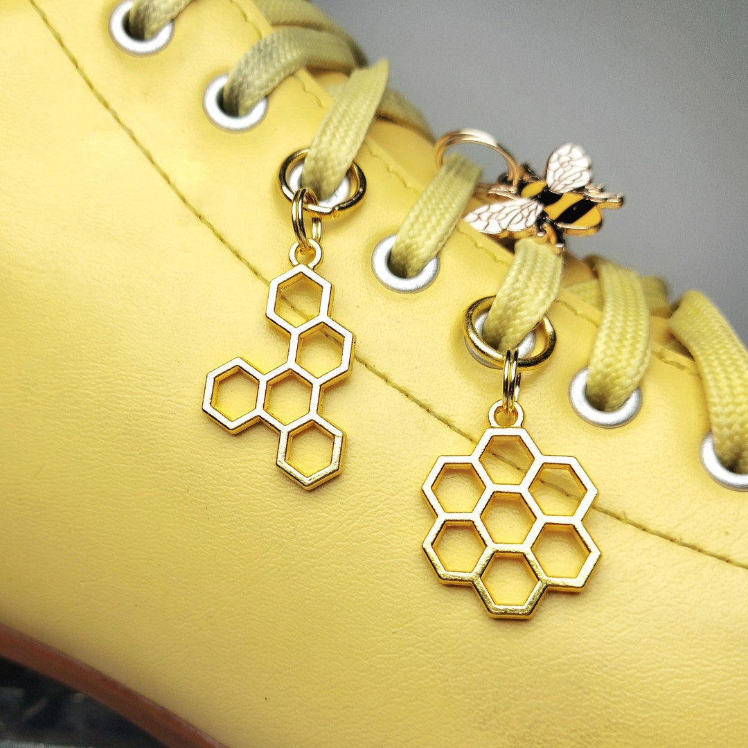 Gold Shoe Lace Charms Roller Skate Accessory Etsy