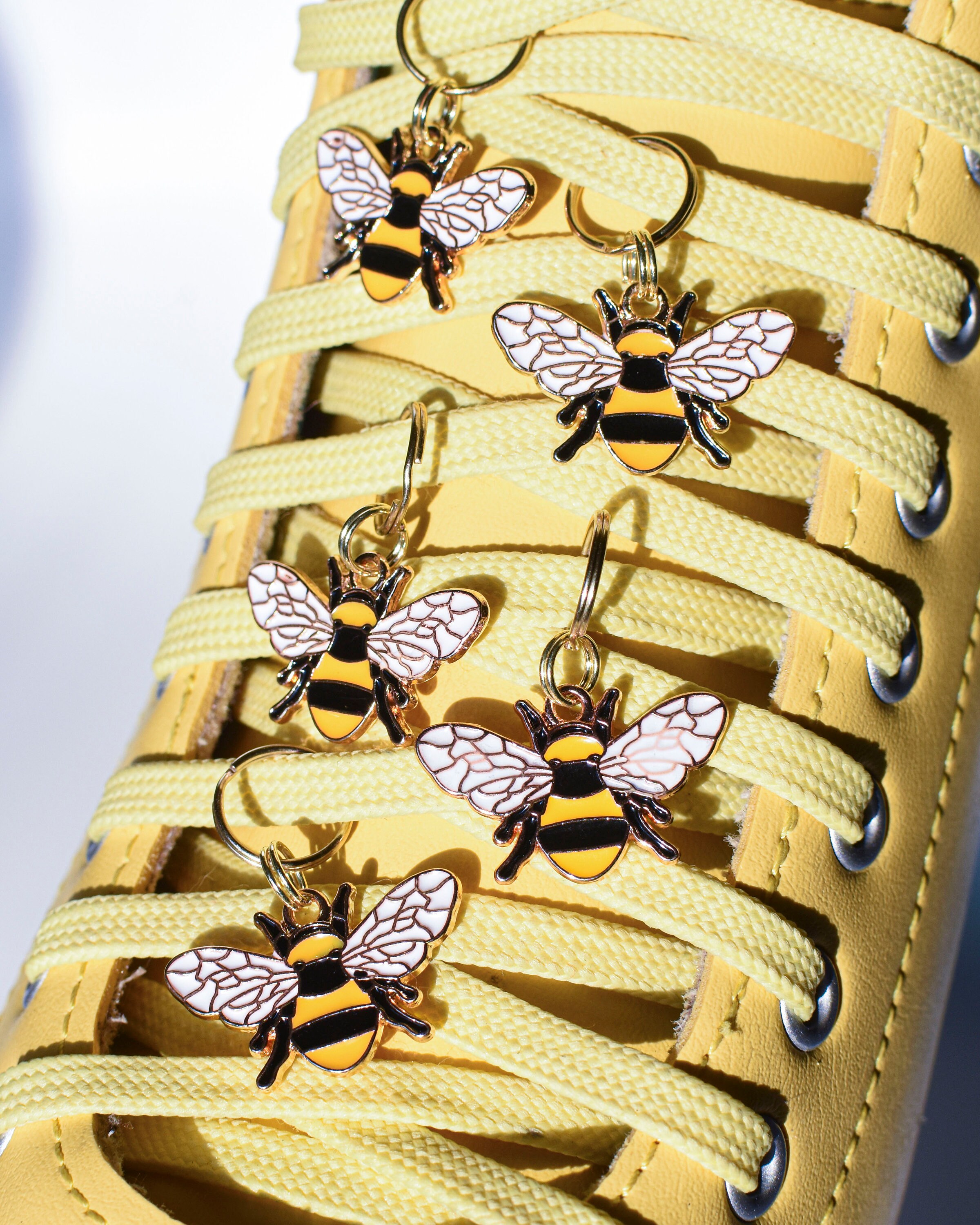 Bee Shoe Lace Charms Roller Skate Accessory Gold Honeybee Etsy