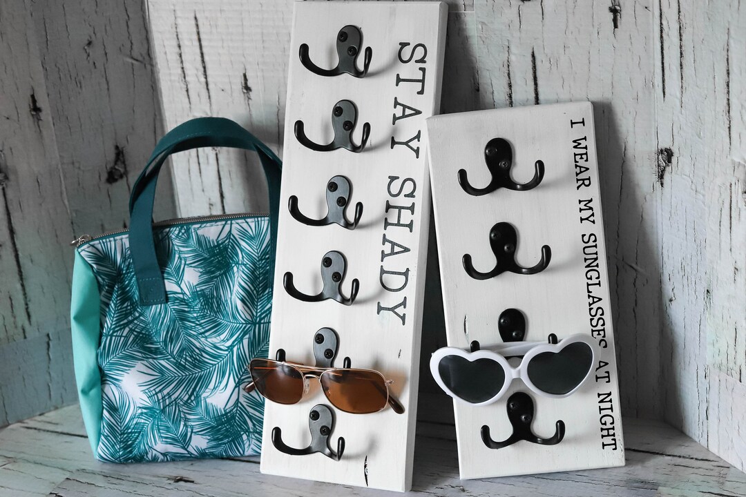 Sunglass Holder, Wooden Wall Rack for Sunglasses, Sunglass Pun Etsy