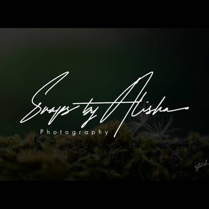 Real Handwritten Signature Logo, No Font or Script, Photography Logo Watermark, Text Logo Design image 5