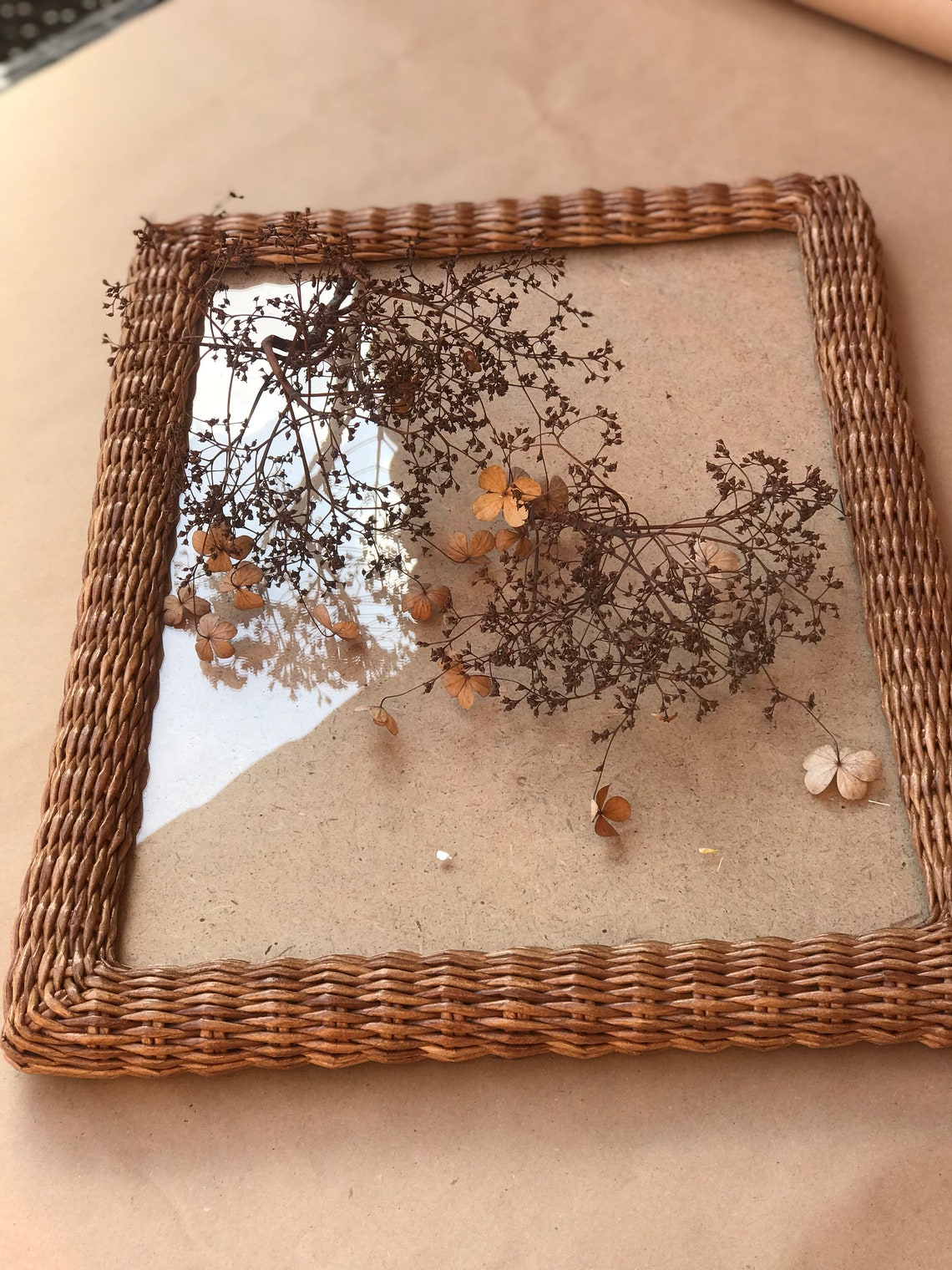 Wicker Photo Frame A3 Wicker Picture Frames A3 High Etsy