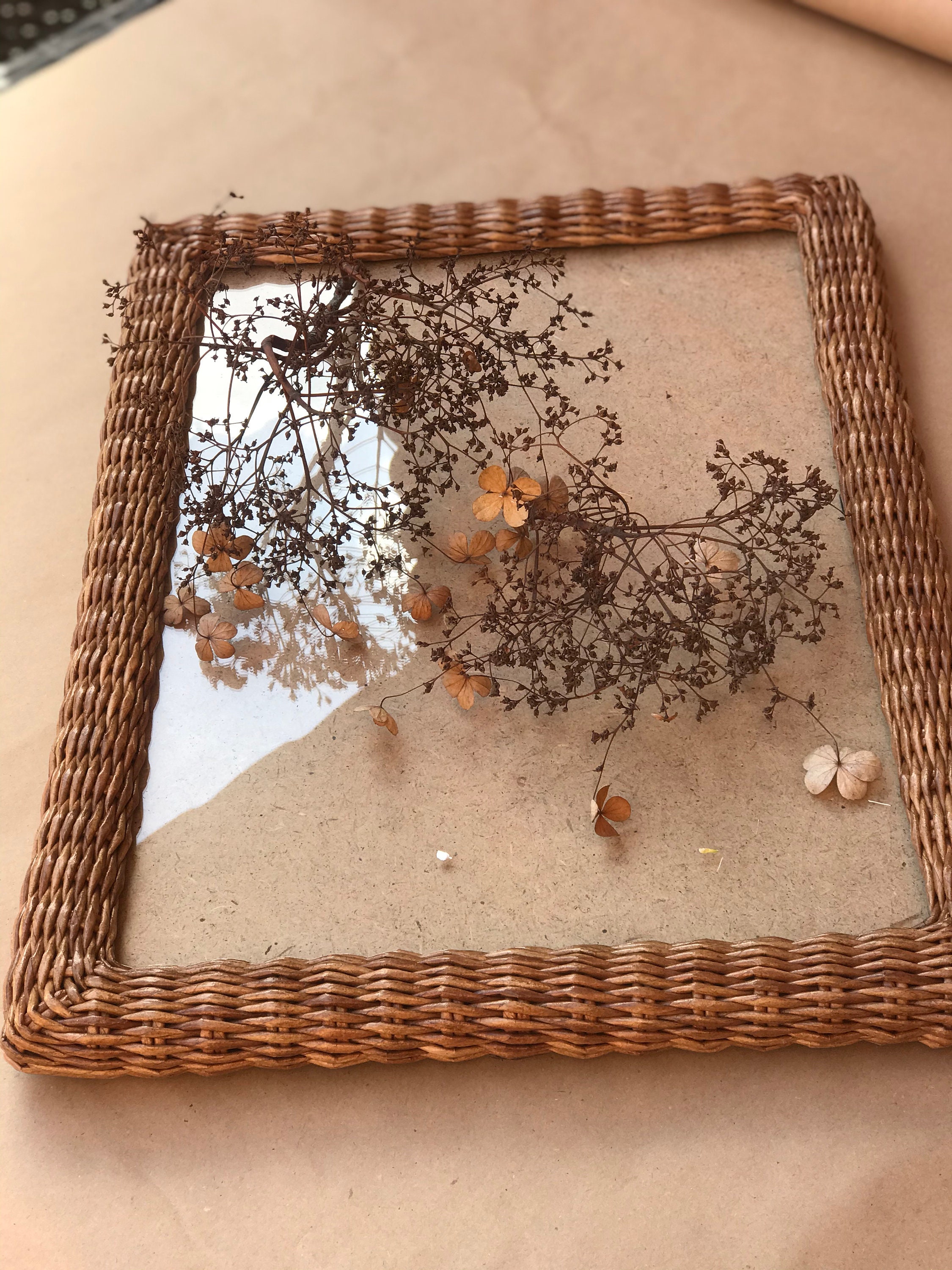 Wicker Photo Frame A3 Wicker Picture Frames A3 High Etsy